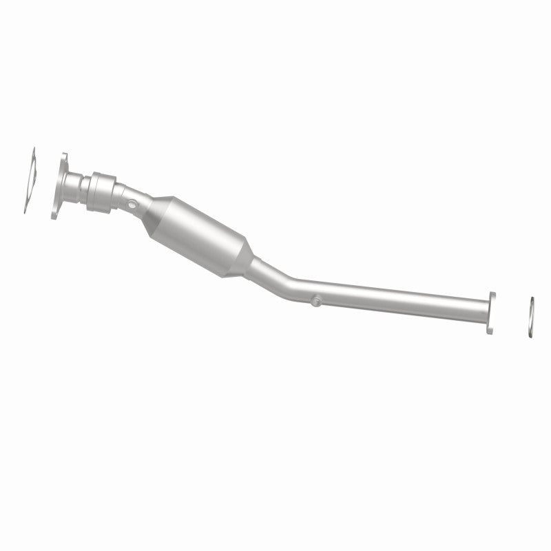 MagnaFlow 5461137 carb direct-fit catalytic converter, side view of the turntable spin