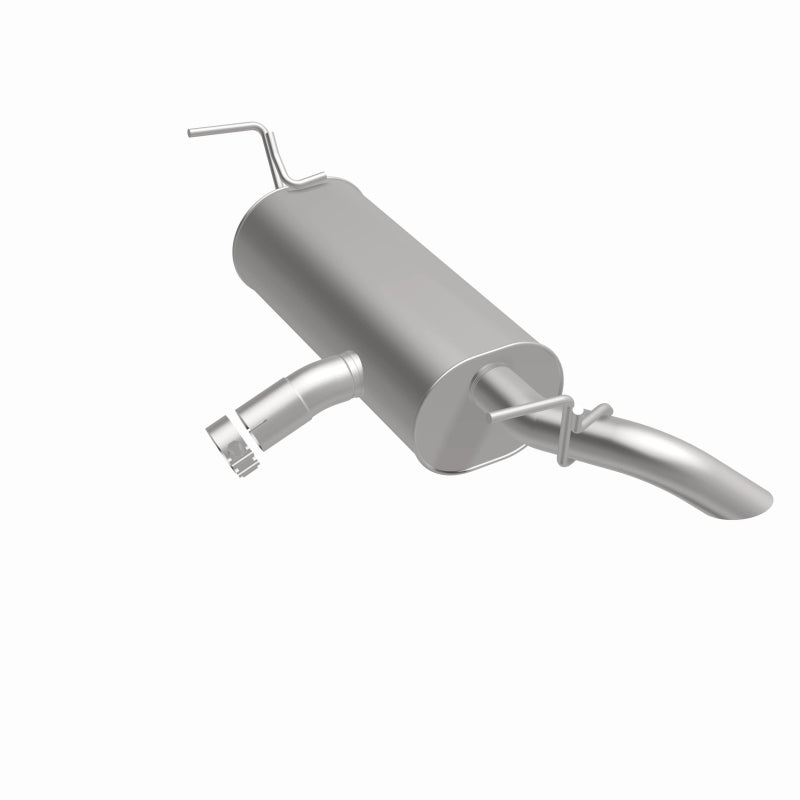 BRExhaust 108-0291 muffler, front three-quarter view of the turntable spin