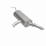 BRExhaust 108-0291 muffler, front three-quarter view of the turntable spin