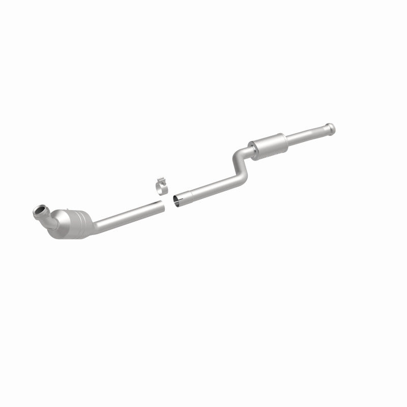 MagnaFlow 5461922 carb direct-fit catalytic converter, front three-quarter view of the turntable spin
