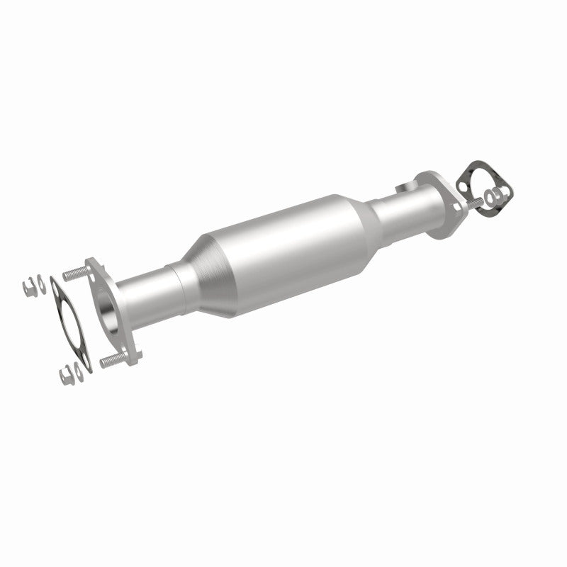 MagnaFlow 4551043 carb direct-fit catalytic converter, front three-quarter view of the turntable spin
