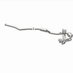 MagnaFlow 23-184 oem grade manifold converter, opposite rear three-quarter view of the turntable spin