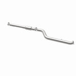 MagnaFlow 280544 oem grade direct-fit catalytic converter, opposite rear three-quarter view of the turntable spin