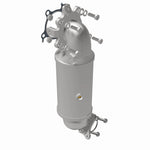MagnaFlow 280765 oem grade direct-fit catalytic converter, rear view of the turntable spin