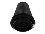 aFe Momentum Intake Air Filter w/Black Pro 5R (Pair) 3-1/2IN F x 5IN B x 3-1/2IN T (Inverted) x 6IN