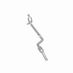 MagnaFlow 21-448 oem grade direct-fit catalytic converter, rear three-quarter view of the turntable spin