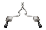 Corsa 2024 Ford Mustang GT Coupe 3in Sport Cat-Back Exhaust - 4.5in Black Carbon Fiber Tips