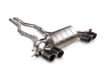 Akrapovic BMW M3 (G80)/M4 (G82) Slip-On Line (Titanium) S-BM/TI/33H S-BM/TI/33H for BMW M3 G80 2021-2027, angled view