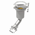 MagnaFlow 5582275 carb direct-fit catalytic converter, rear view of the turntable spin