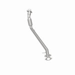 MagnaFlow 52098 oem grade direct-fit catalytic converter, rear three-quarter view of the turntable spin