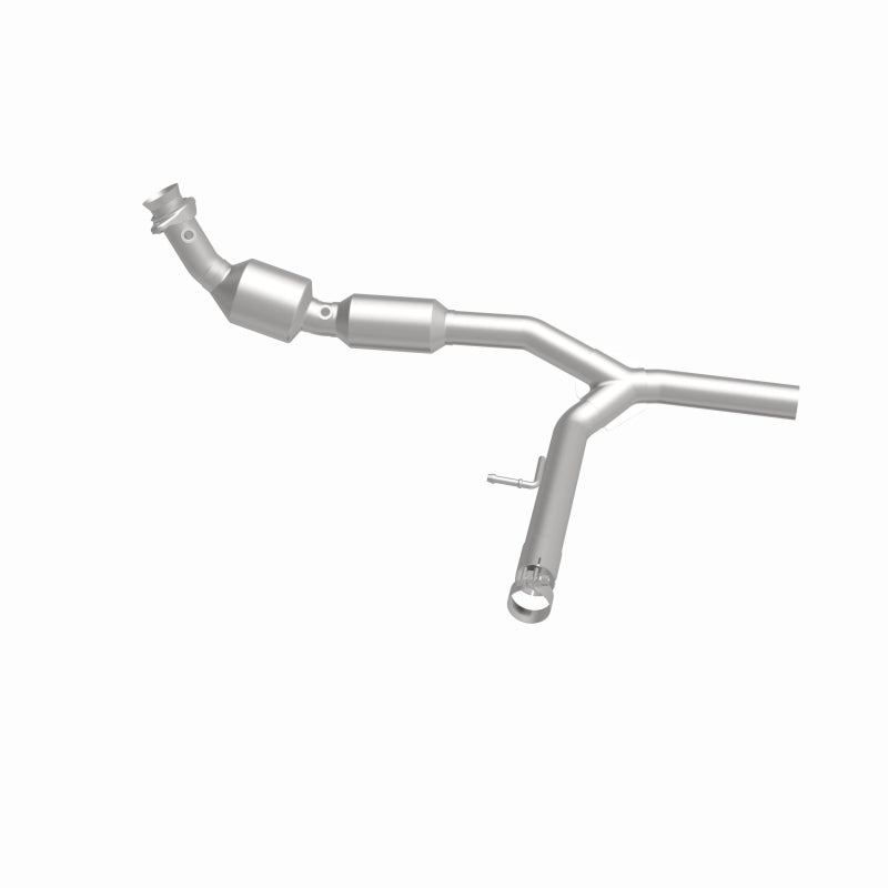 MagnaFlow 5582706 carb direct-fit catalytic converter, side view of the turntable spin