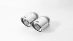 Pair of polished chrome tail pipes, Chrome 102mm tip option for the Remus F22 M240i Axle-Back Exhaust GPF