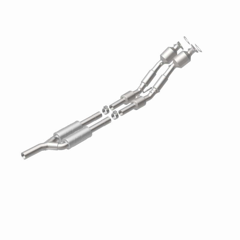 MagnaFlow 551838 carb direct-fit catalytic converter, rear view of the turntable spin