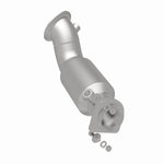 MagnaFlow 52931 oem grade direct-fit catalytic converter, rear three-quarter view of the turntable spin
