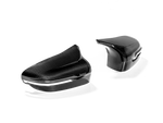 Akrapovic BMW M5 (F90) / BMW M8 (F91/F92) Carbon Fiber Mirror Cap Set - High Gloss WM-BM/CA/3/G for BMW M8 F91/F92 2020-2025, angled view