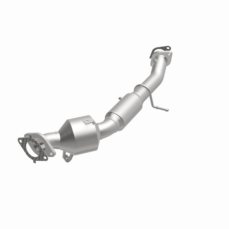 MagnaFlow 551152 carb direct-fit catalytic converter, opposite front three-quarter view of the turntable spin