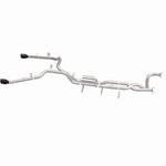 MagnaFlow 19704 speq series cat-back exhaust, side view of the turntable spin
