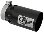 aFe Rebel XD Series Universal Exhaust Tip 4 IN Inlet x 5 IN Outlet x 10 IN L- Black Right Side Exit