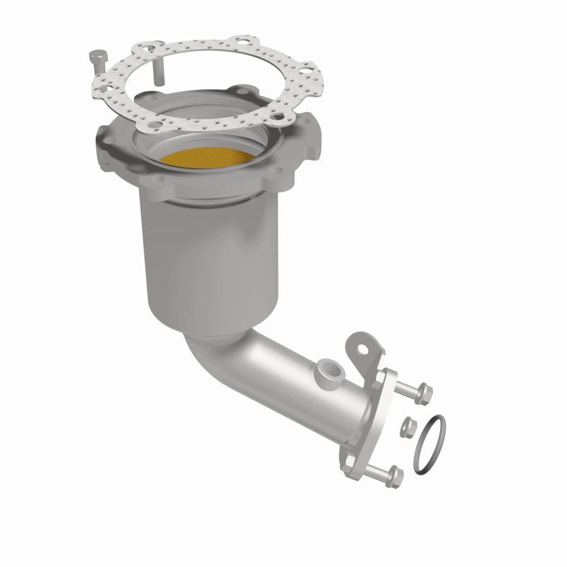 MagnaFlow 5582275 carb direct-fit catalytic converter, side view of the turntable spin