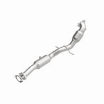 MagnaFlow 5551087 carb direct-fit catalytic converter, rear view of the turntable spin