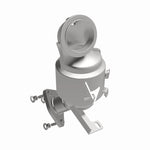 MagnaFlow 551092 carb direct-fit catalytic converter, front three-quarter view of the turntable spin