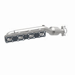 MagnaFlow 4583381 carb manifold converter, opposite front three-quarter view of the turntable spin