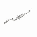 MagnaFlow 19679 overland series cat-back exhaust, opposite front three-quarter view of the turntable spin