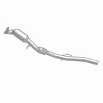 MagnaFlow 5551411 carb direct-fit catalytic converter, side view of the turntable spin