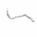 MagnaFlow 5451640 carb direct-fit catalytic converter, rear three-quarter view of the turntable spin