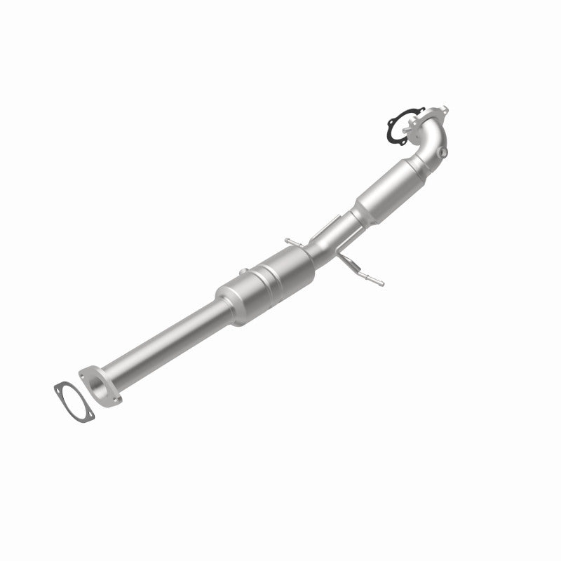 MagnaFlow 4481286 carb direct-fit catalytic converter, rear view of the turntable spin