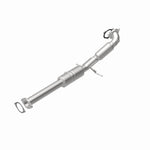 MagnaFlow 4481286 carb direct-fit catalytic converter, rear view of the turntable spin