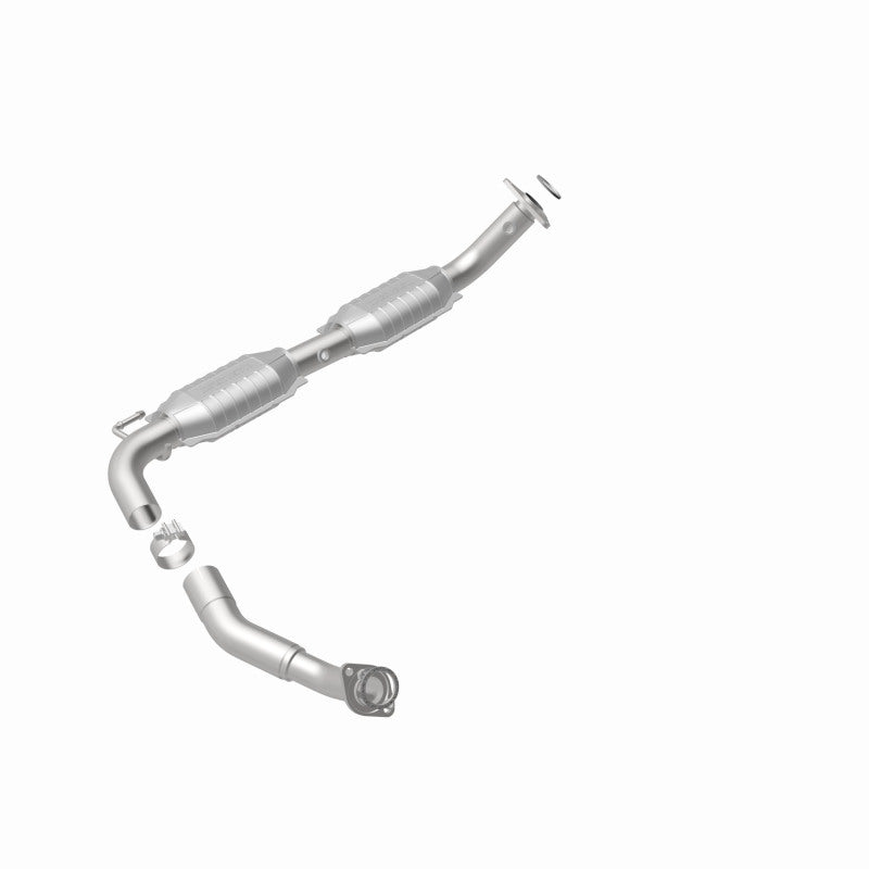 MagnaFlow 5582625 carb direct-fit catalytic converter, rear view of the turntable spin