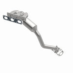 MagnaFlow 4551772 carb manifold converter, opposite front three-quarter view of the turntable spin