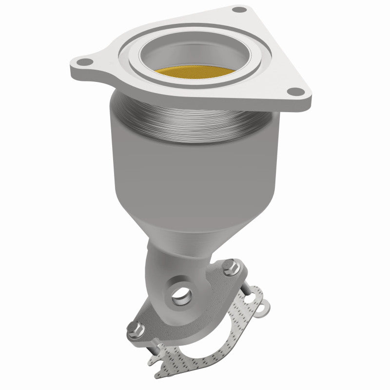 MagnaFlow 5582686 carb direct-fit catalytic converter, opposite side view of the turntable spin