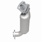 MagnaFlow 5551120 carb manifold converter, rear three-quarter view of the turntable spin