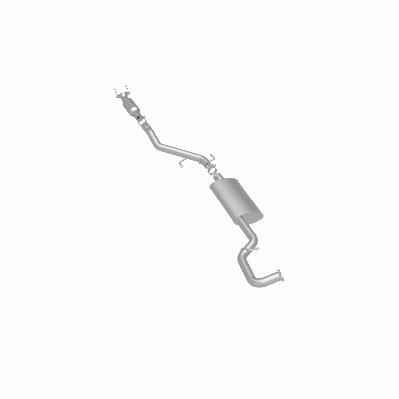 MagnaFlow 52826 oem grade direct-fit catalytic converter, rear three-quarter view of the turntable spin