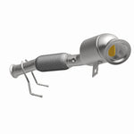 MagnaFlow 280252 oem grade direct-fit catalytic converter, opposite front three-quarter view of the turntable spin