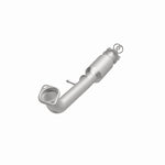 MagnaFlow 5592529 carb direct-fit catalytic converter, opposite front three-quarter view of the turntable spin