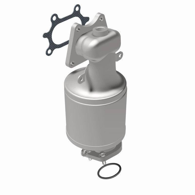 MagnaFlow 5551333 carb manifold converter, rear view of the turntable spin