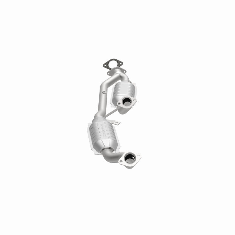 MagnaFlow 4451543 carb direct-fit catalytic converter, opposite side view of the turntable spin