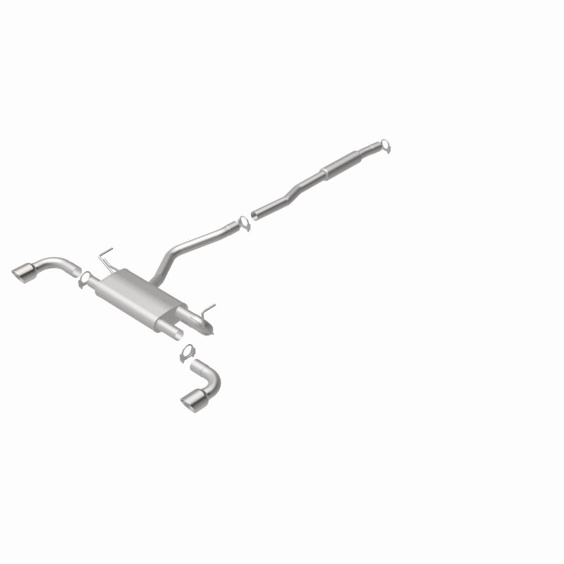 BRExhaust 106-0767 direct-fit exhaust kit, rear view of the turntable spin