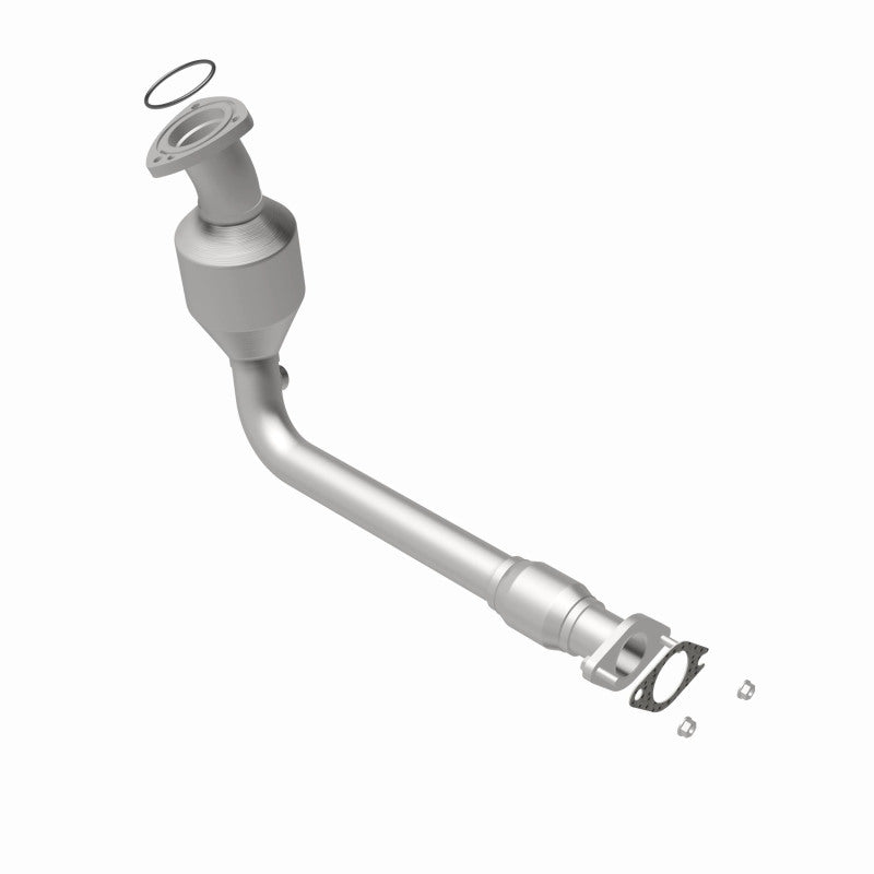 MagnaFlow 5411907 carb direct-fit catalytic converter, rear view of the turntable spin