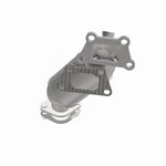 MagnaFlow 23-277 oem grade direct-fit catalytic converter, front three-quarter view of the turntable spin