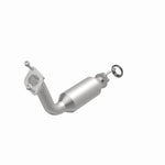 MagnaFlow 5461502 carb direct-fit catalytic converter, opposite front three-quarter view of the turntable spin