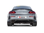 Akrapovic AMG C63 Coupe Evolution Line Cat Back (Titanium) w/ Carbon Tips (Req. Link Pipe) MTP-ME/T/3H for Mercedes-Benz C63 AMG Coupe C205 2017-2021, detail view