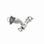 MagnaFlow 5561182 carb direct-fit catalytic converter, opposite front three-quarter view of the turntable spin