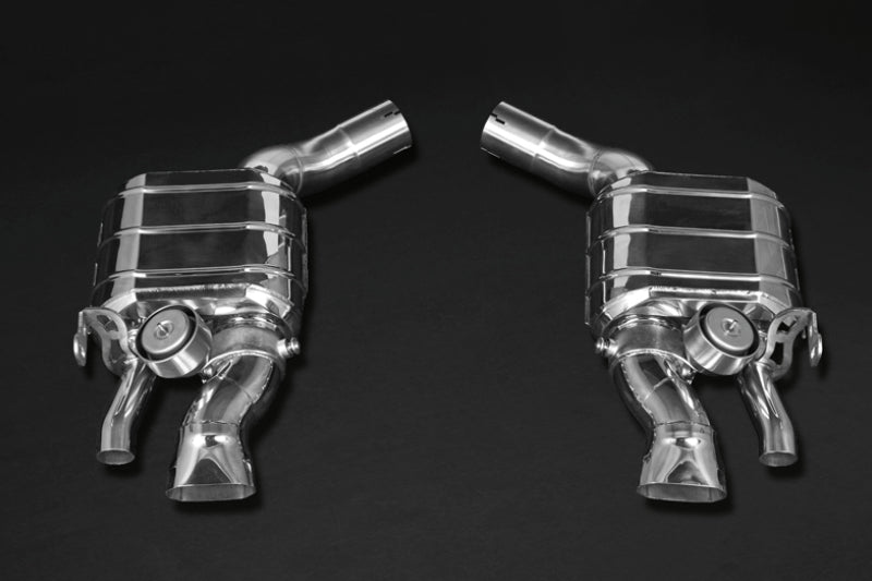 Capristo Bentley Continental valved mufflers, top view