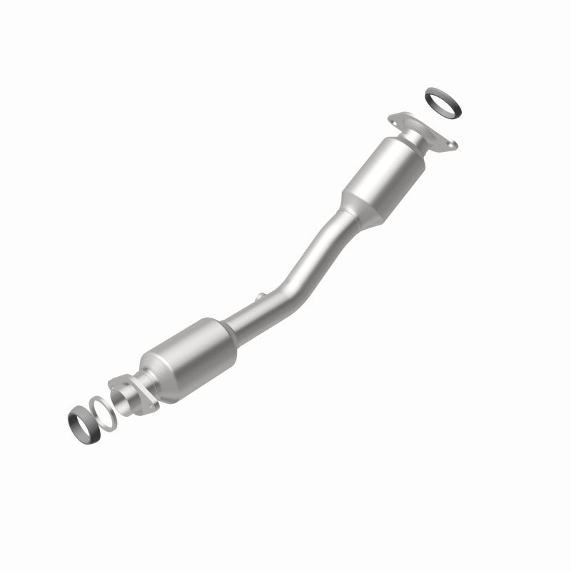 MagnaFlow 5411327 carb direct-fit catalytic converter, rear view of the turntable spin