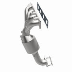 MagnaFlow 22-159 oem grade manifold converter, opposite side view of the turntable spin