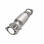 MagnaFlow 5571858 carb direct-fit catalytic converter, opposite front three-quarter view of the turntable spin